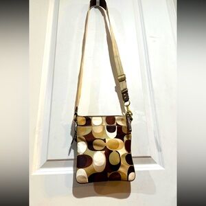 Satin Coach Crossbody Bag